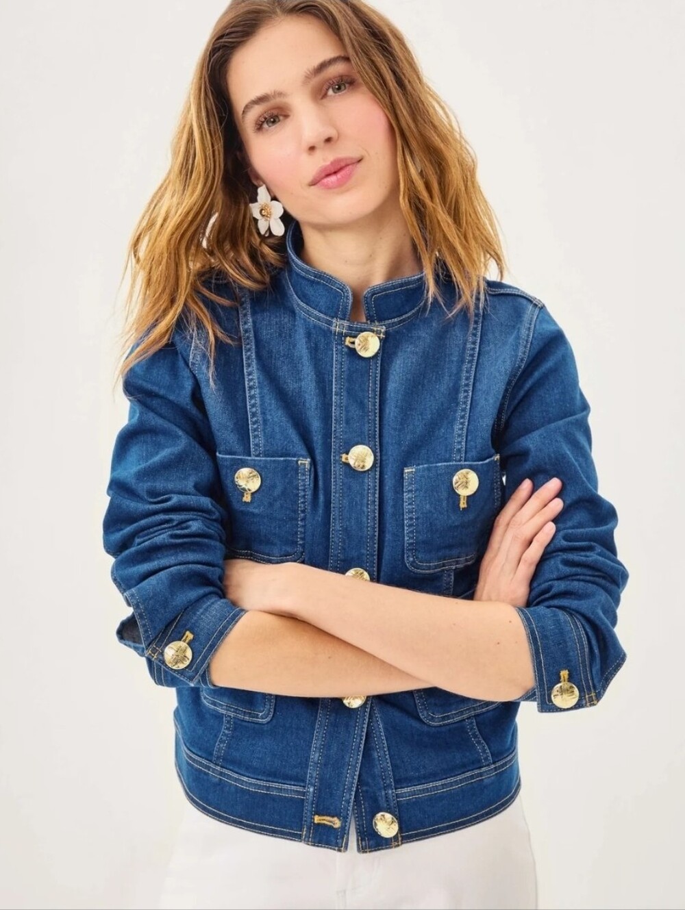 Lilly Pultizer - Sherpa Denim Jacket- NWOT
